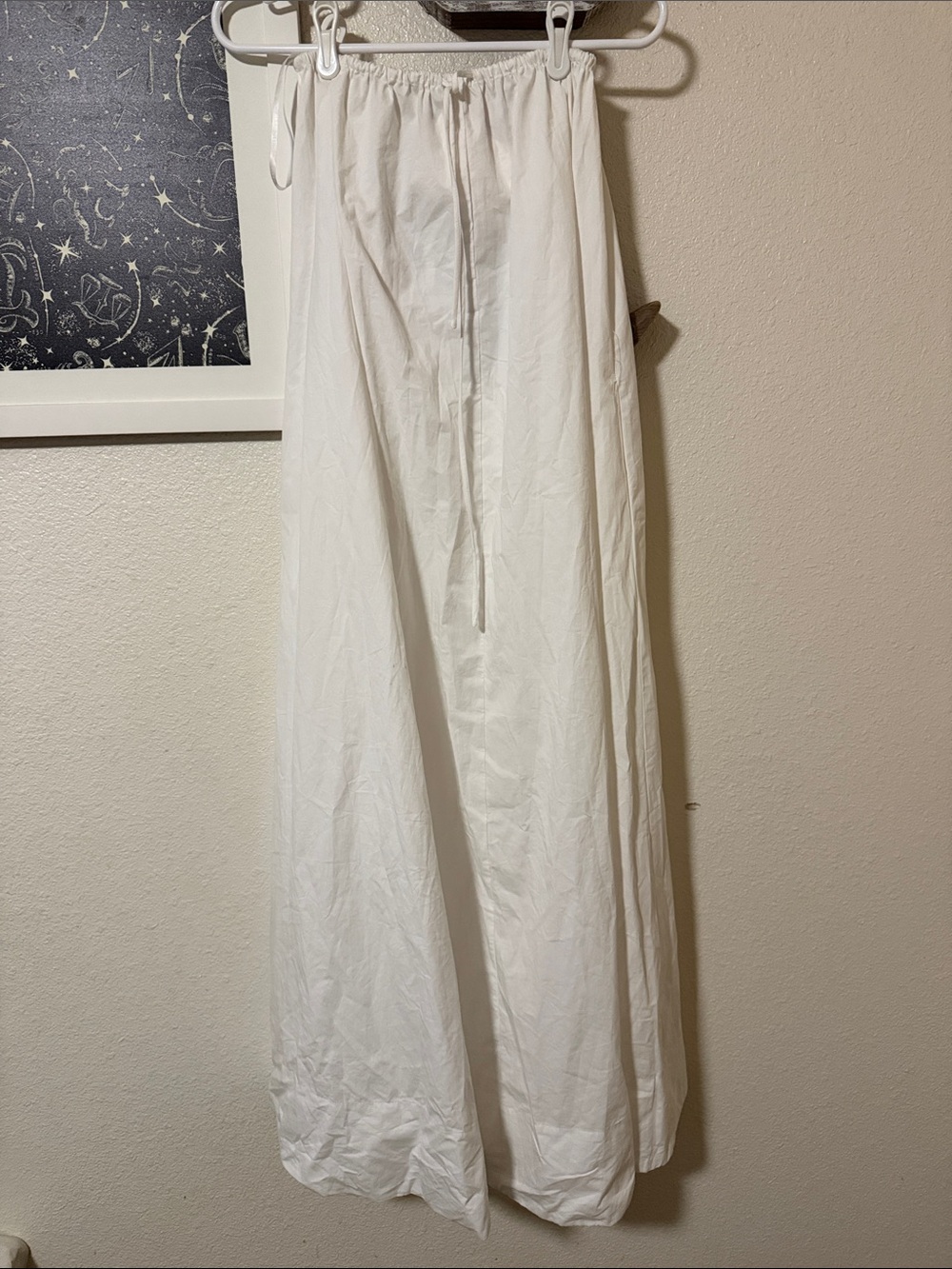DISSH White Drawstring Maxi Skirt/ dress